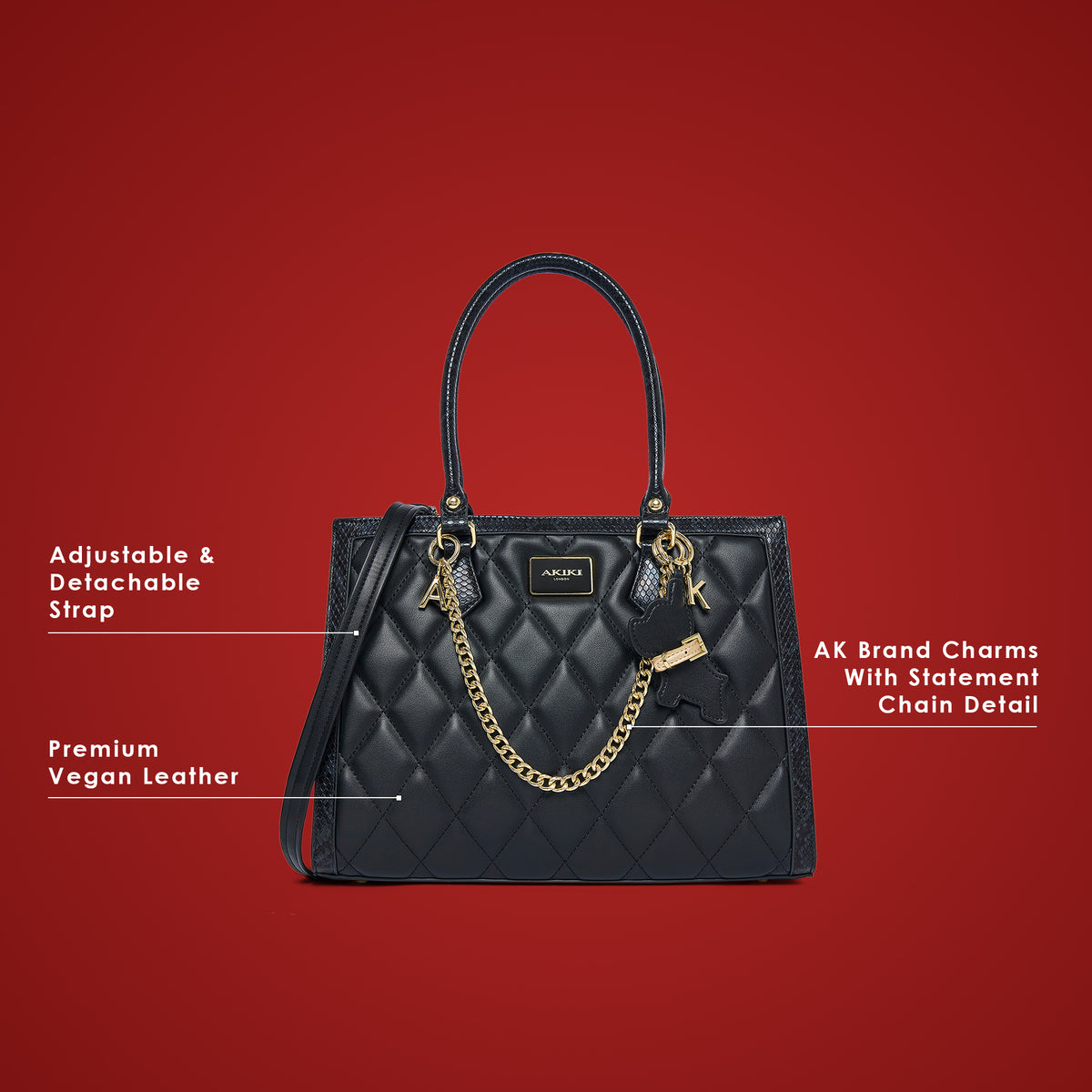 Swinden 35 Box Large Handbag Black