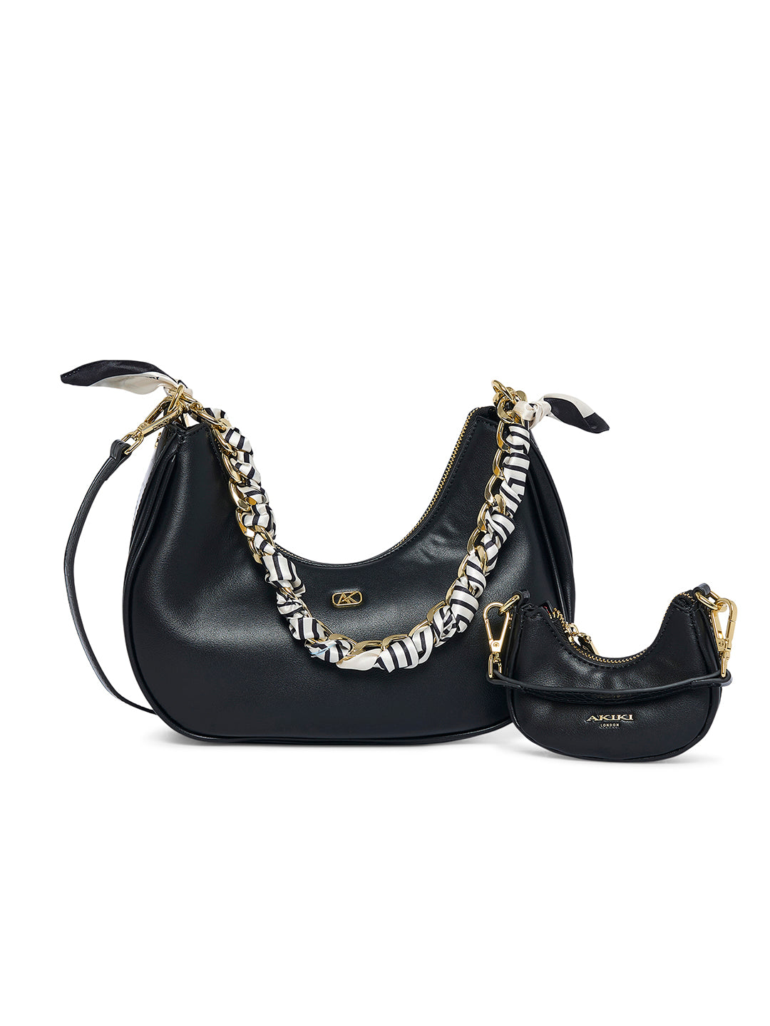 Worcester 30 Hobo Small Handbag Black