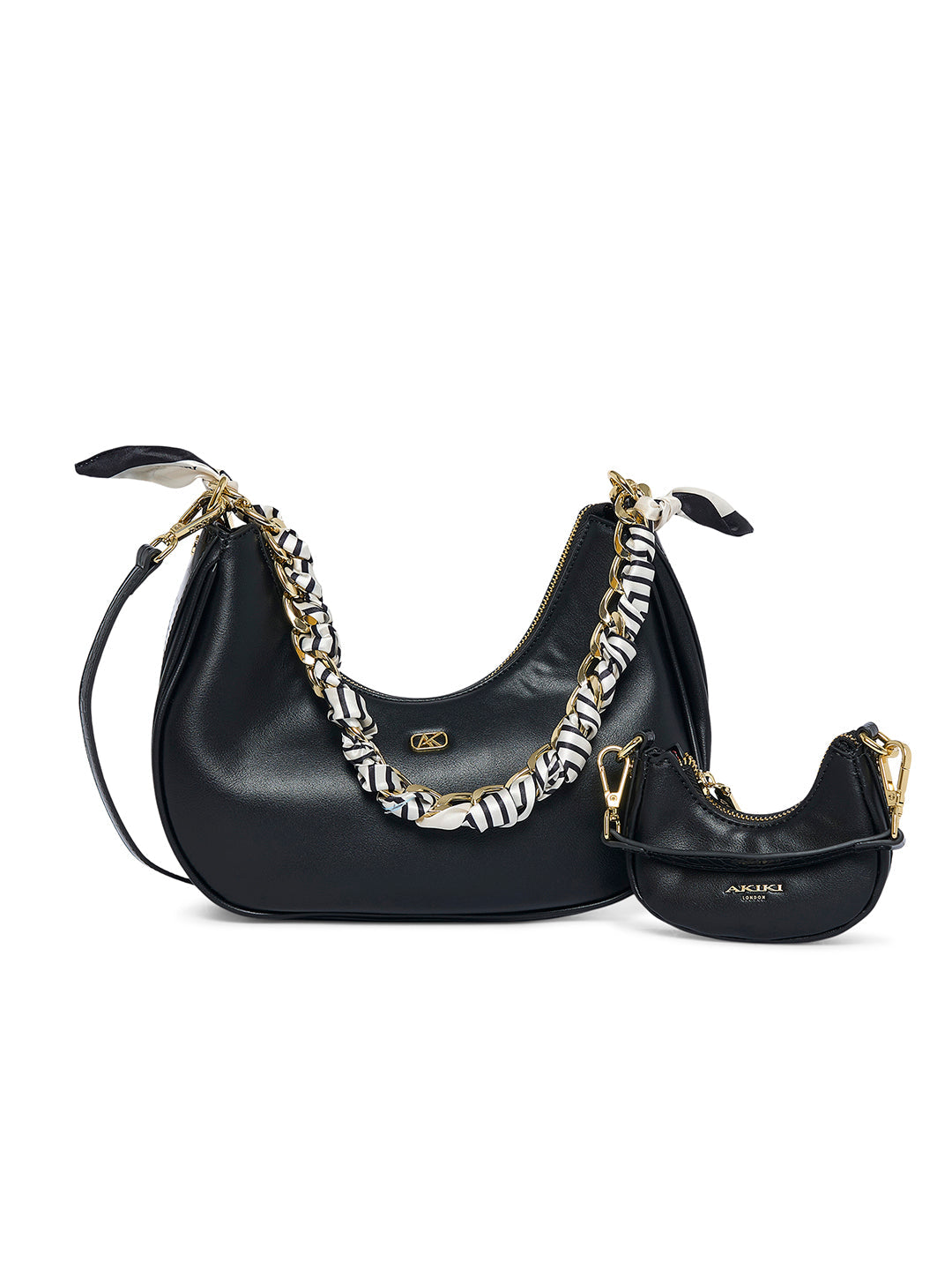 Worcester 30 Hobo Small Handbag Black