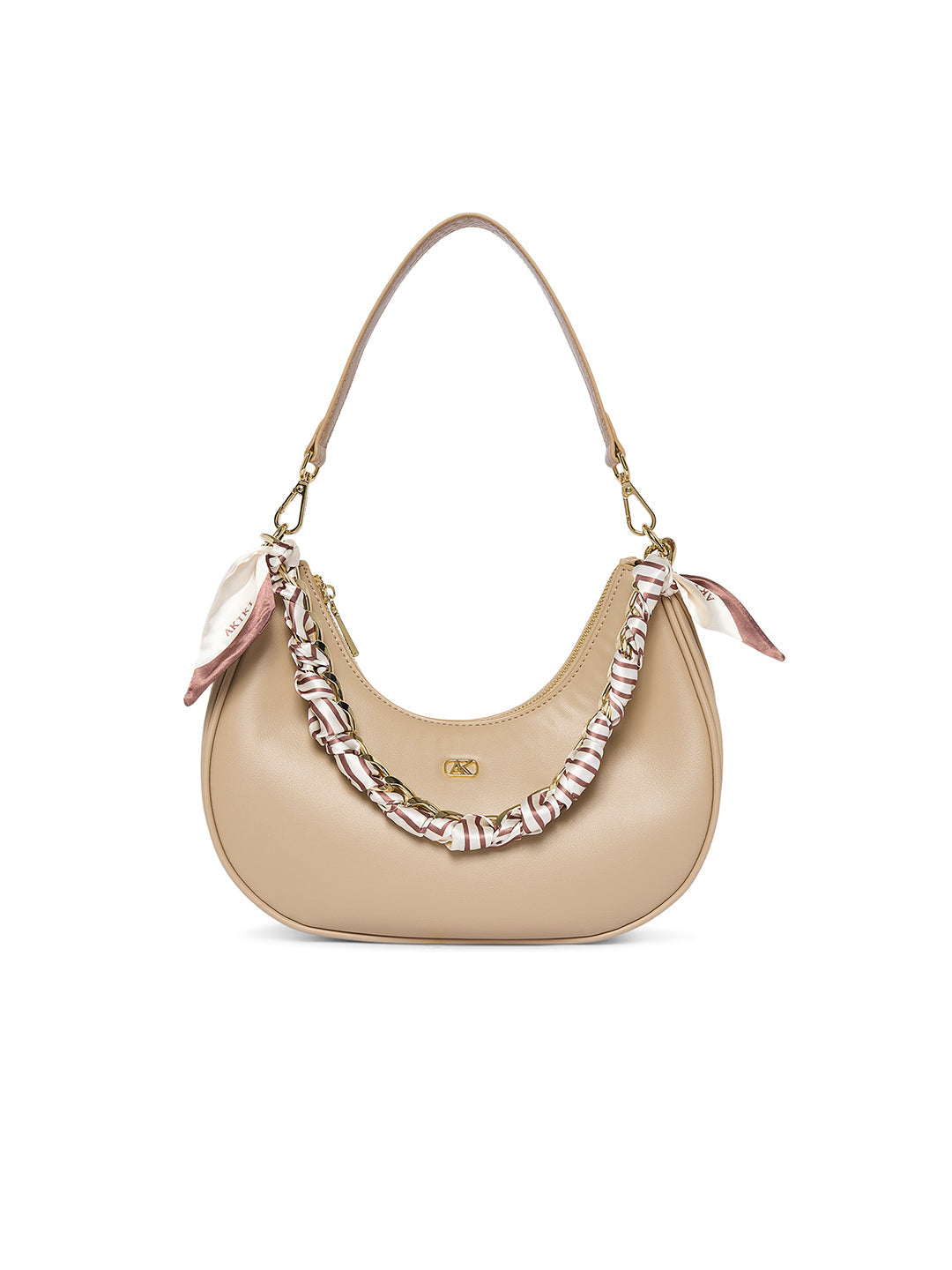 Worcester 30 Hobo Small Handbag Beige