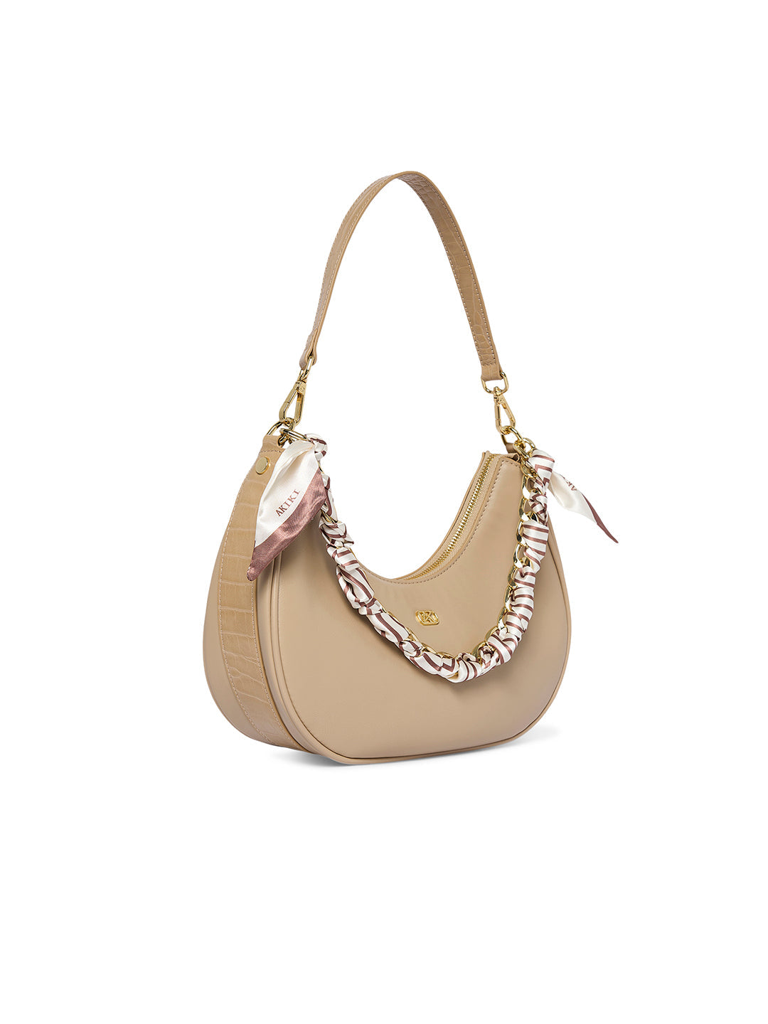 Worcester 30 Hobo Small Handbag Beige