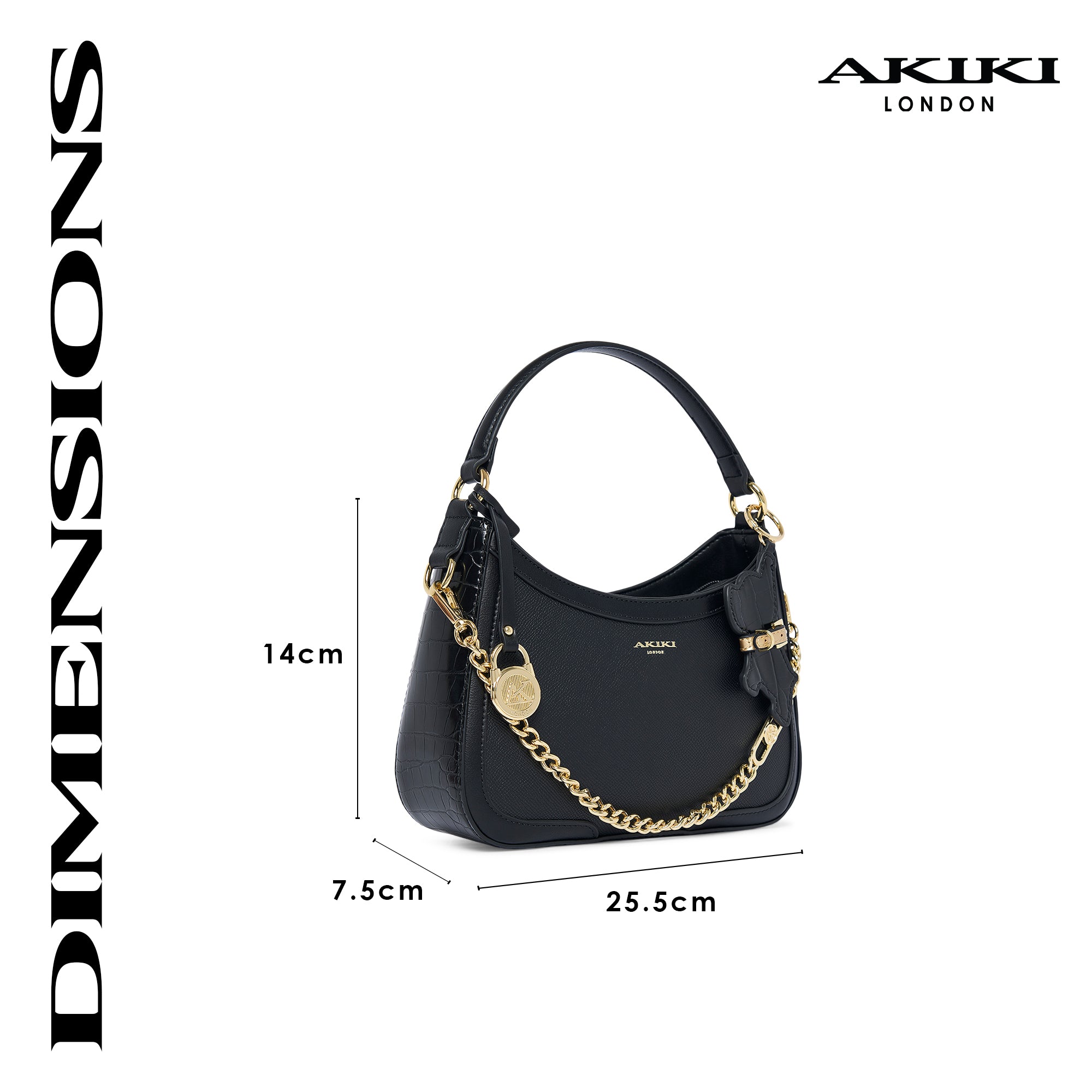 Brixton 25 Hobo Small Handbag Black