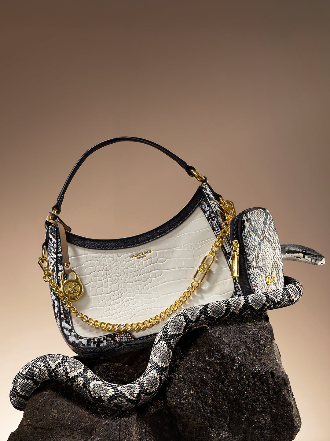 Brixton 25 Hobo Small Handbag White