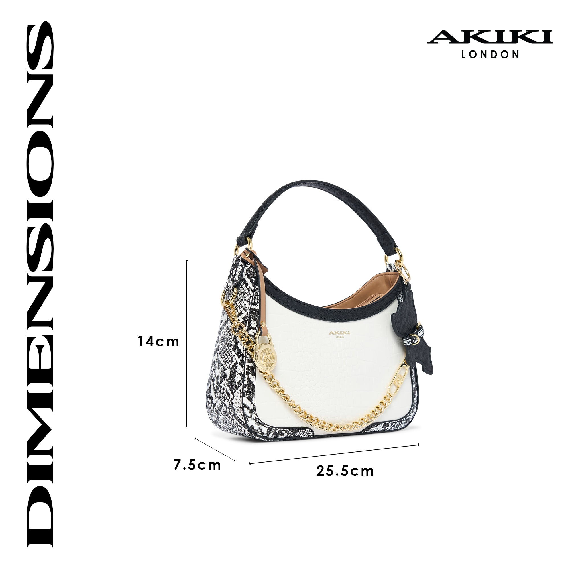 Brixton 25 Hobo Small Handbag White