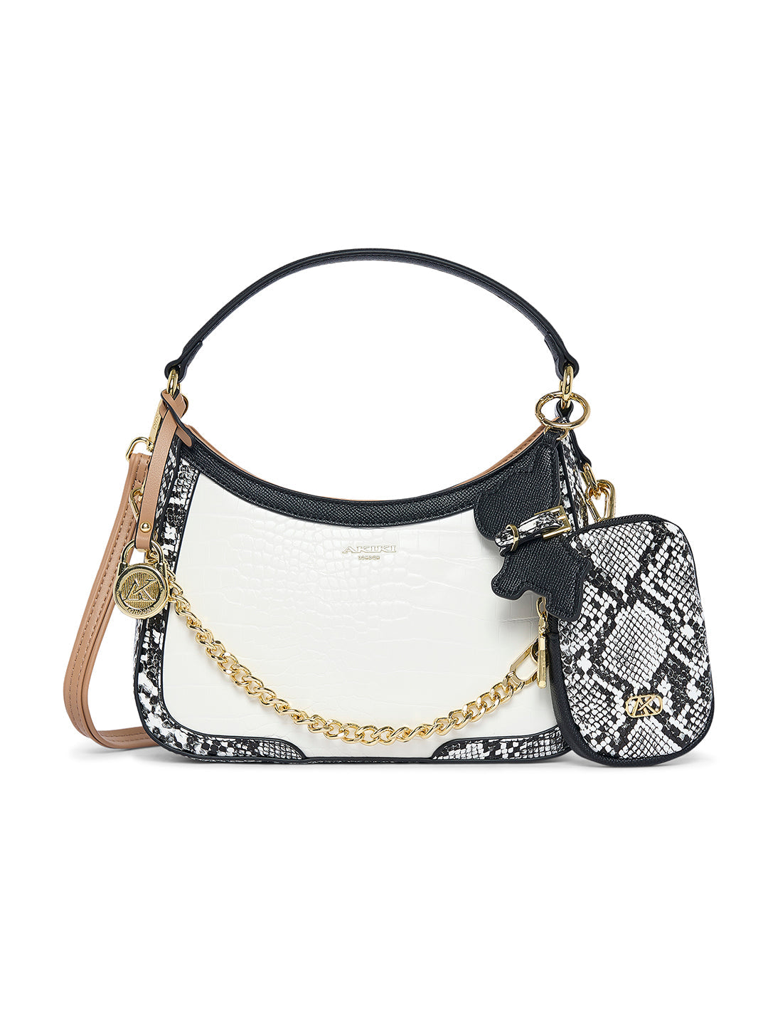 Brixton 25 Hobo Small Handbag White White