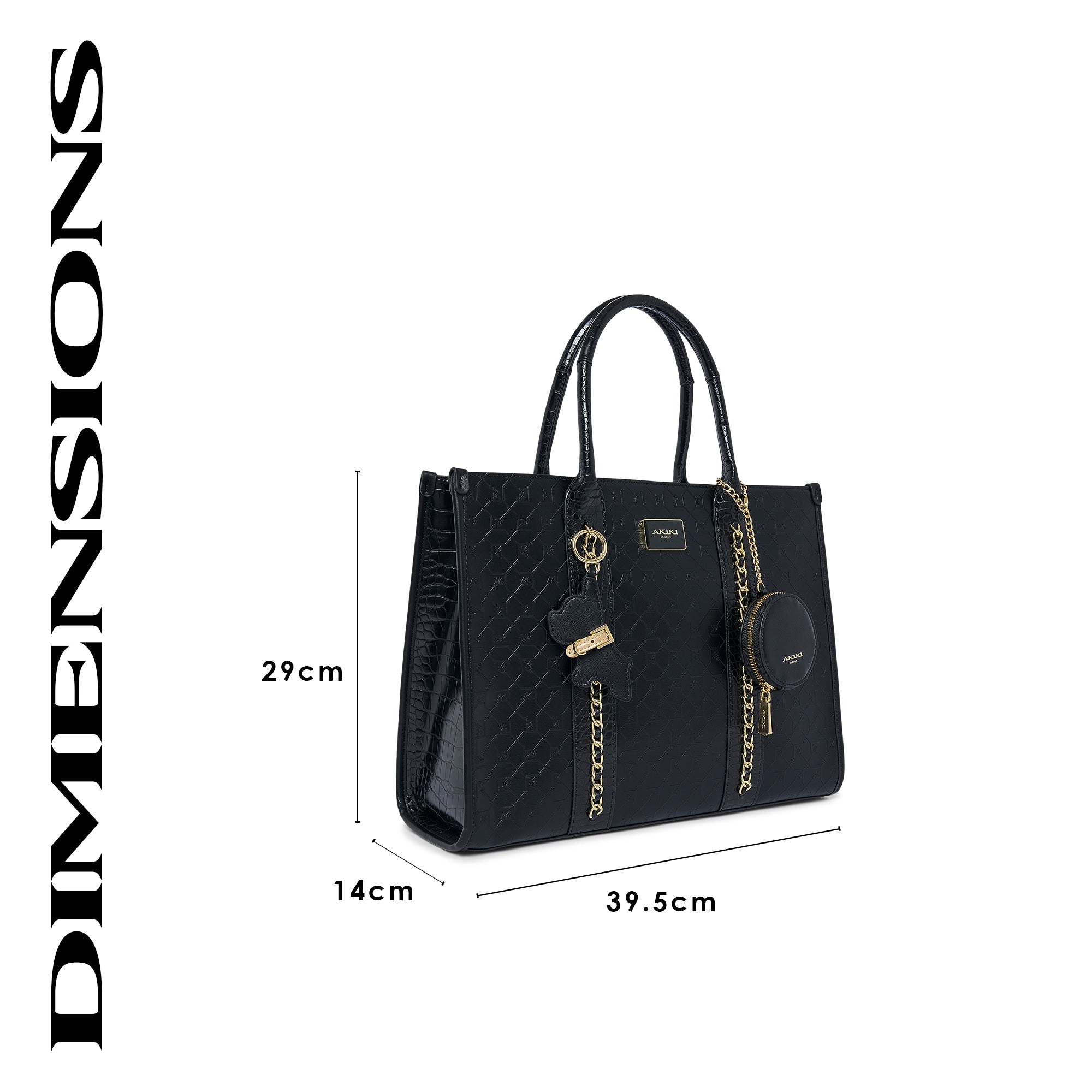Hounslow 39 Box Large Handbag Black