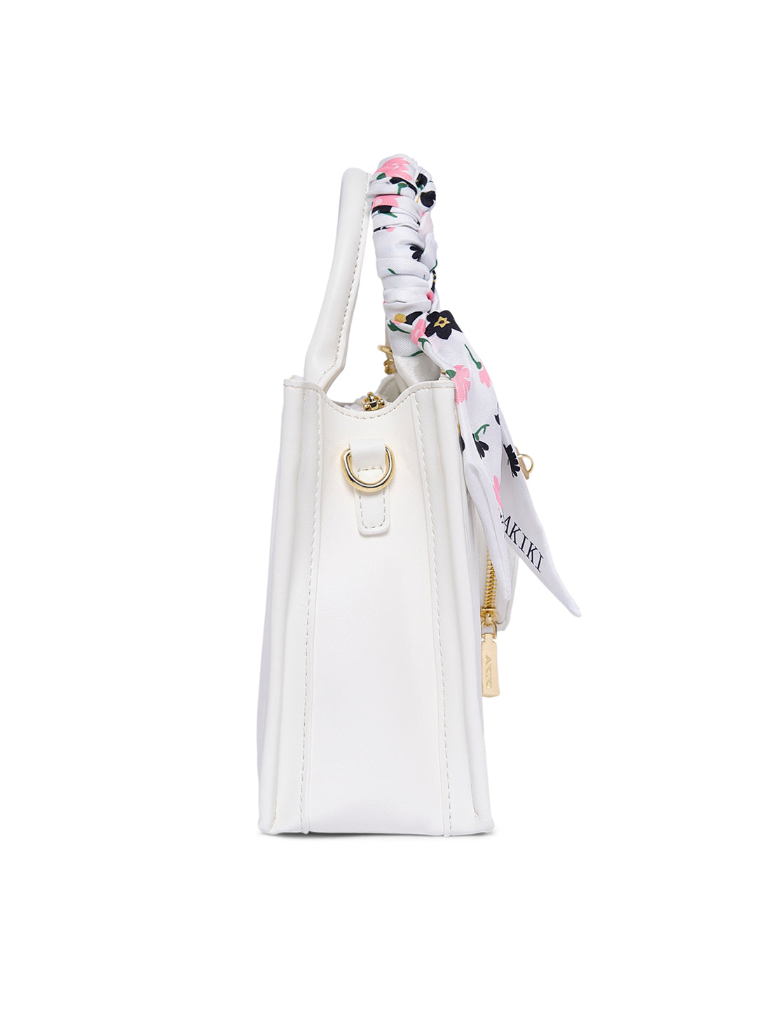 Heartley Medium Satchel Bag White