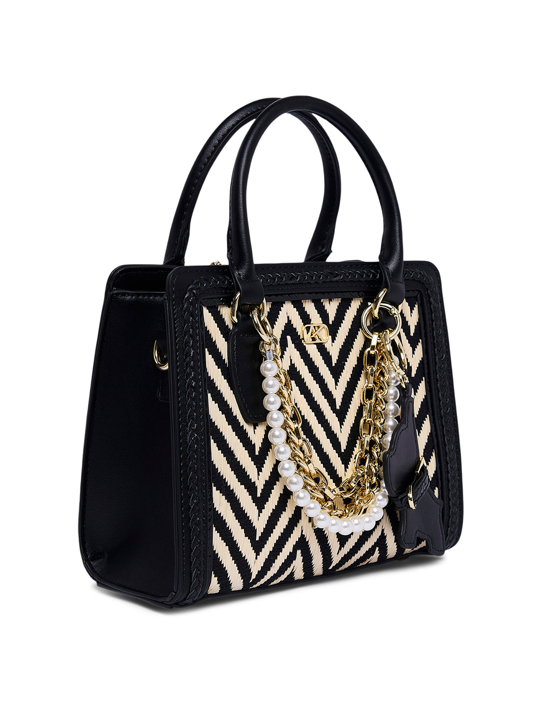 Jacqley Medium Satchel Bag Black