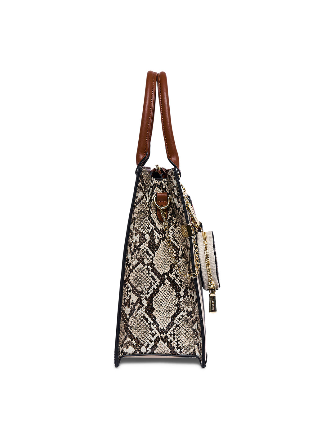 Beverley Large Satchel Bag Black/Tan