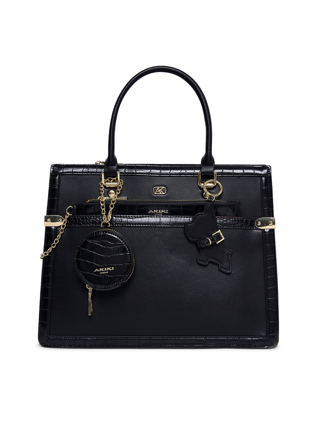 Beverley Large Satchel Bag Black