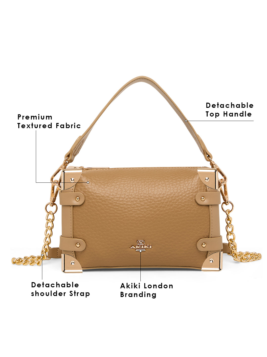 Maldon Small Beige Trunk Bag