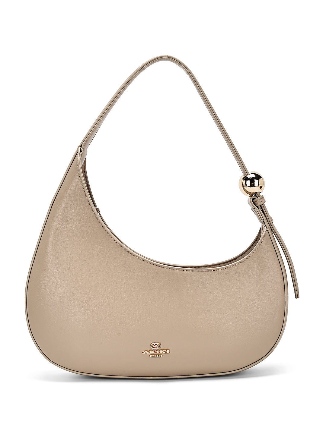 Preston Small Beige Hobo Bag