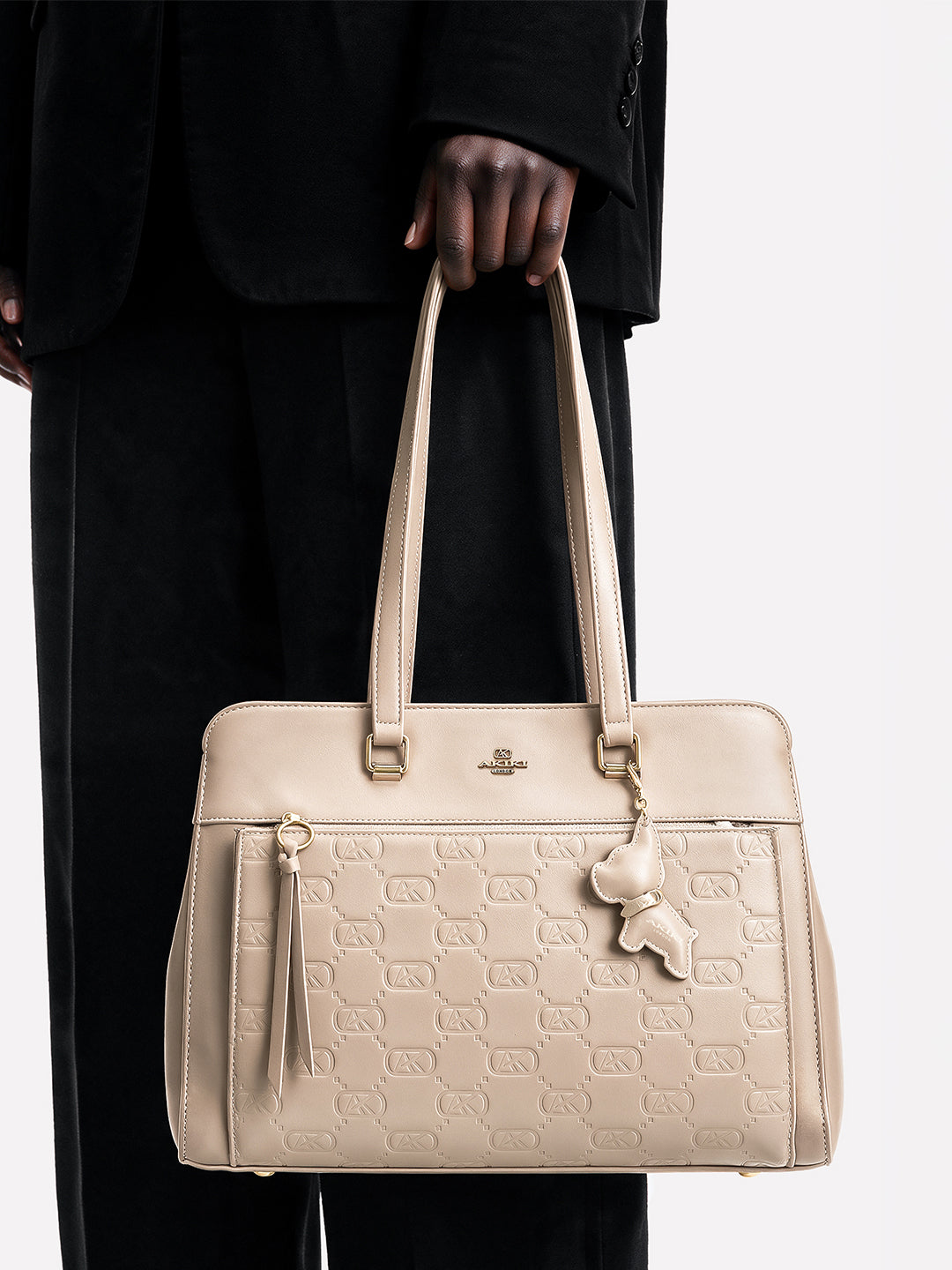 Ruskin Large Beige Tote Bag