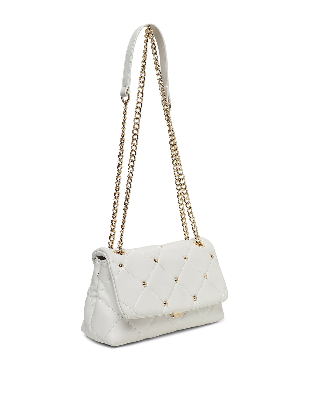 Chancery Flap Medium Sling Bag White