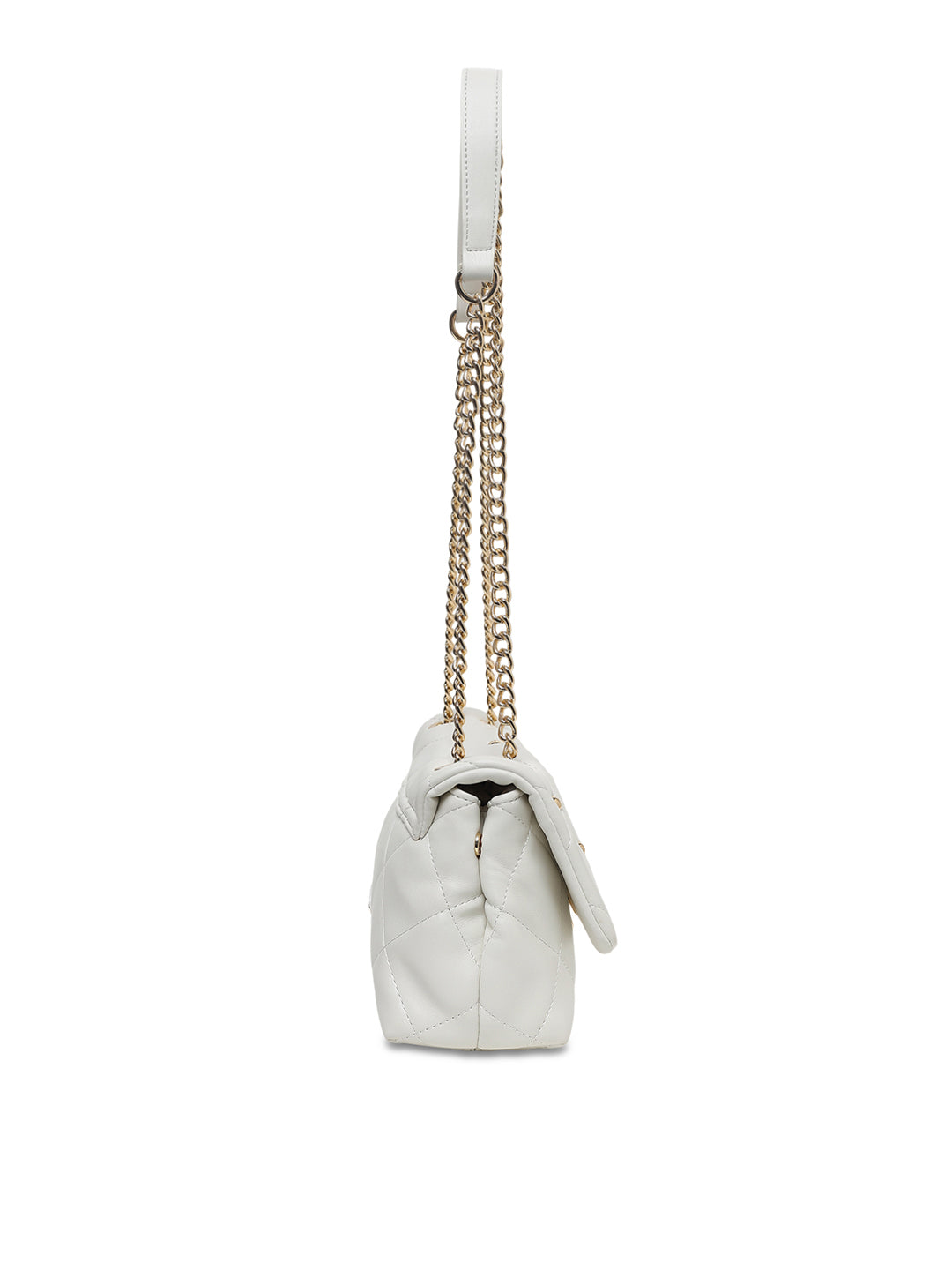 Chancery Flap Medium Sling Bag White