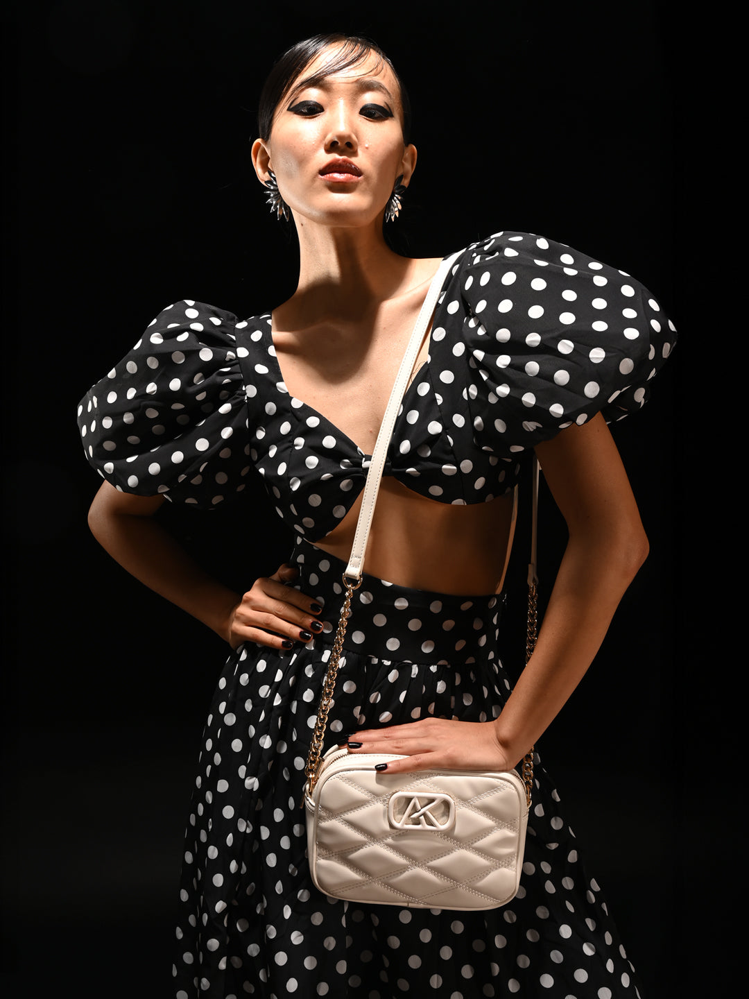 Stamford 2 Compartments Medium Sling Bag White