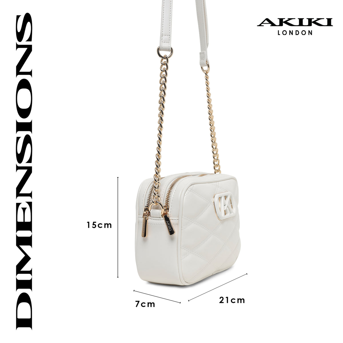 Stamford 2 Compartments Medium Sling Bag White