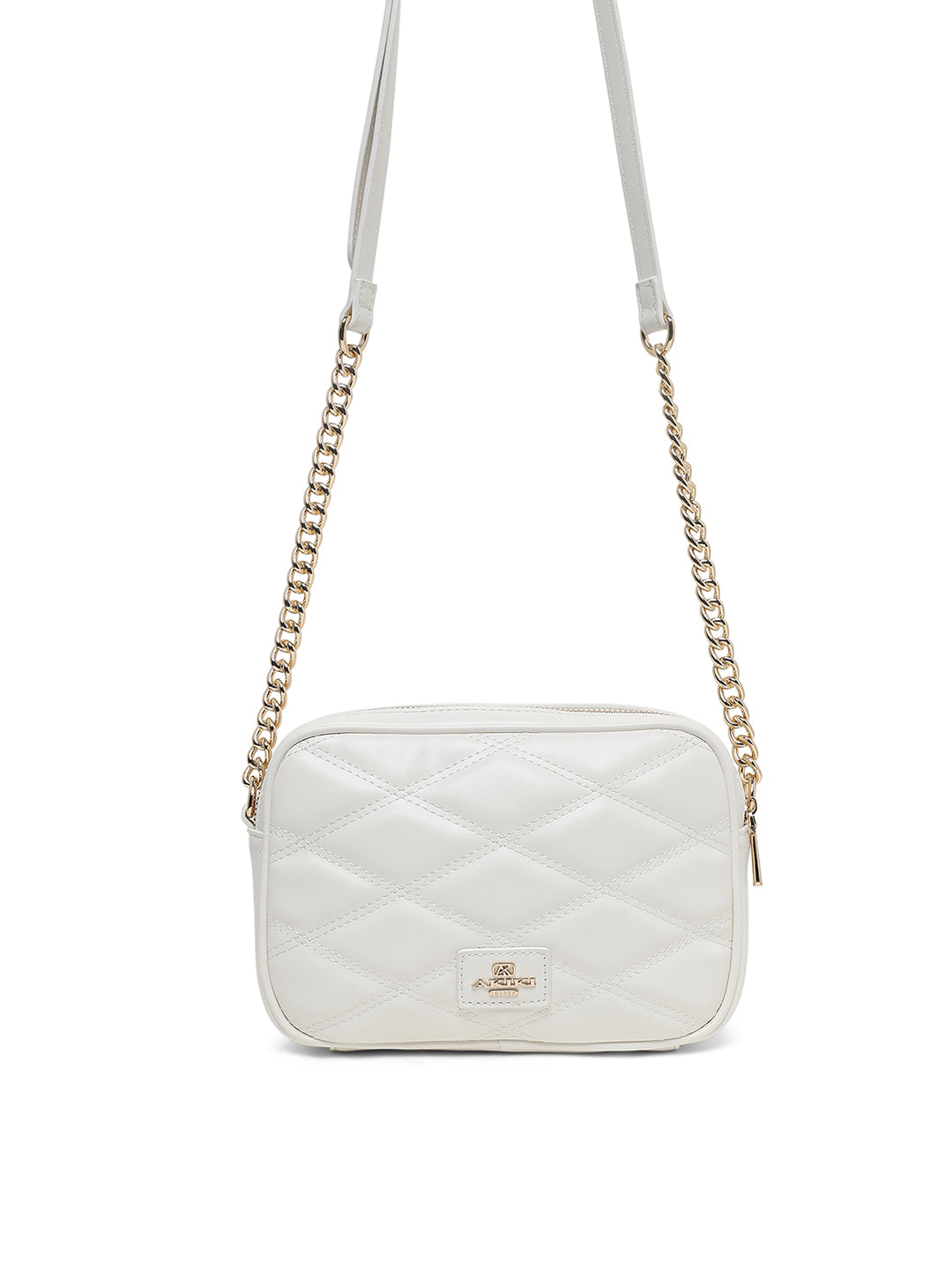 Stamford 2 Compartments Medium Sling Bag White