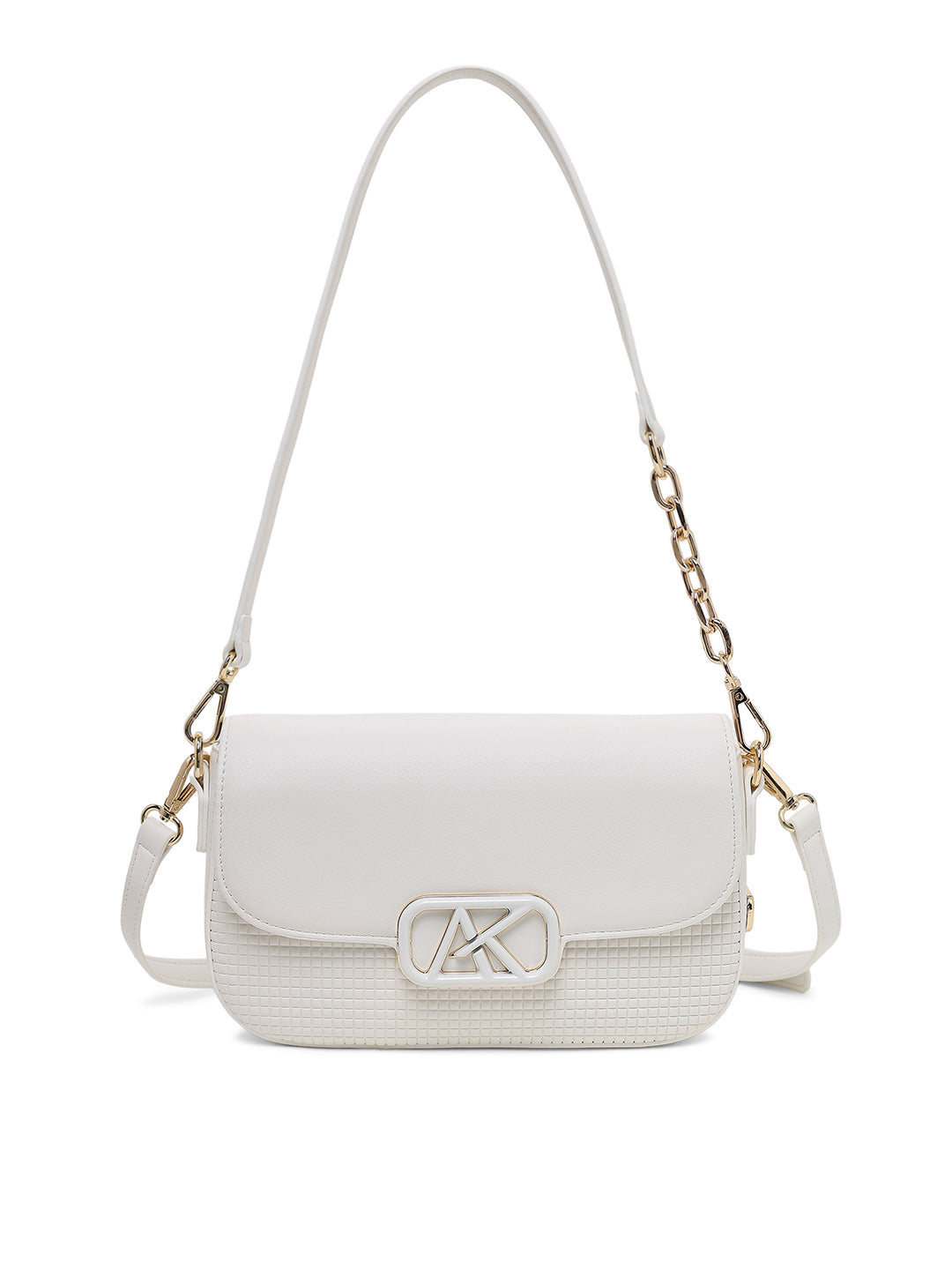 Parklane Flap Medium Sling Bag White