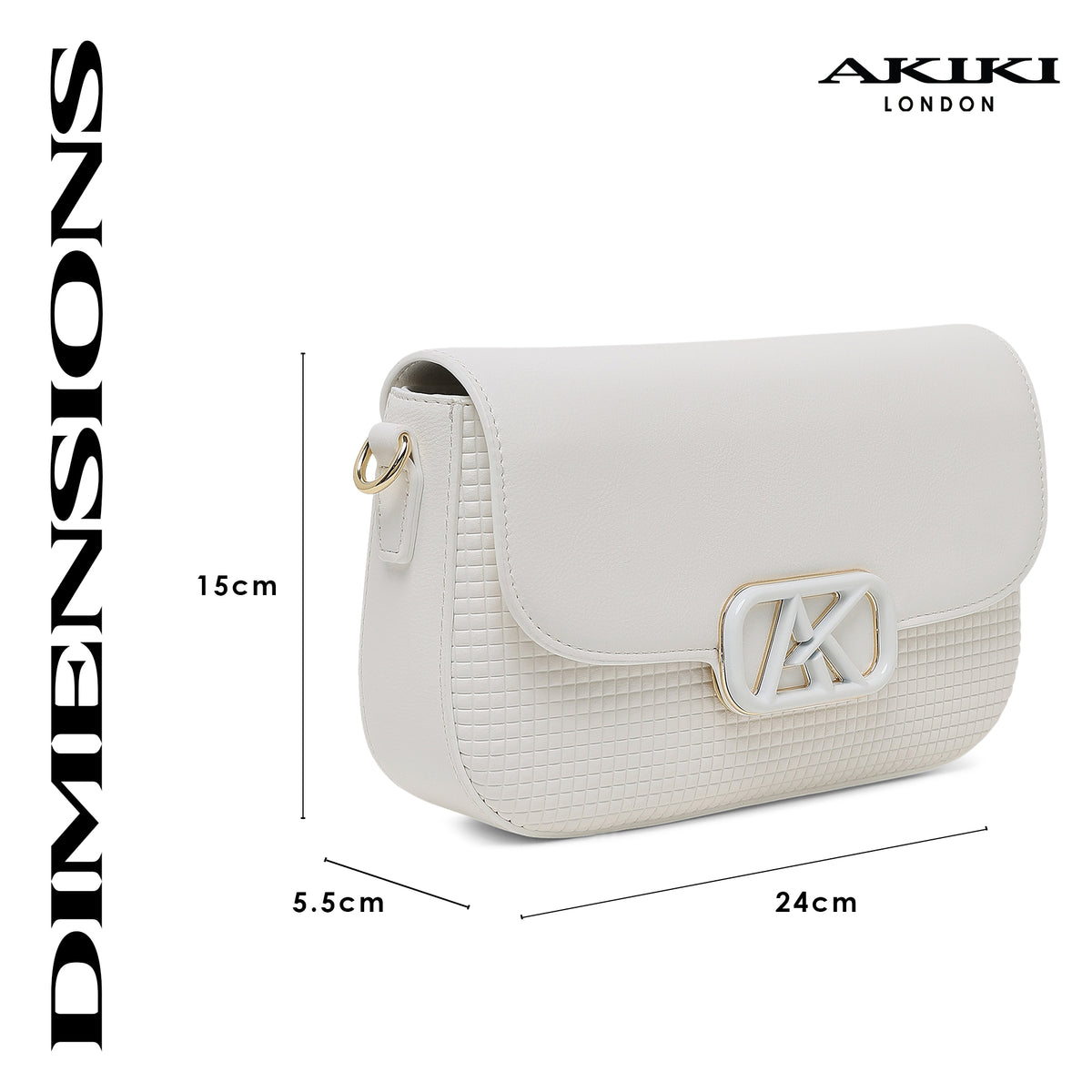 Parklane Flap Medium Sling Bag White
