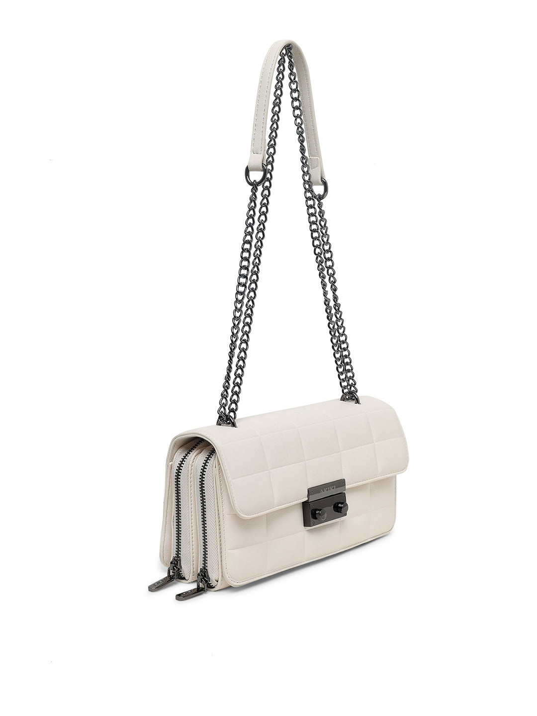 Chelsea Flap Medium Sling Bag White