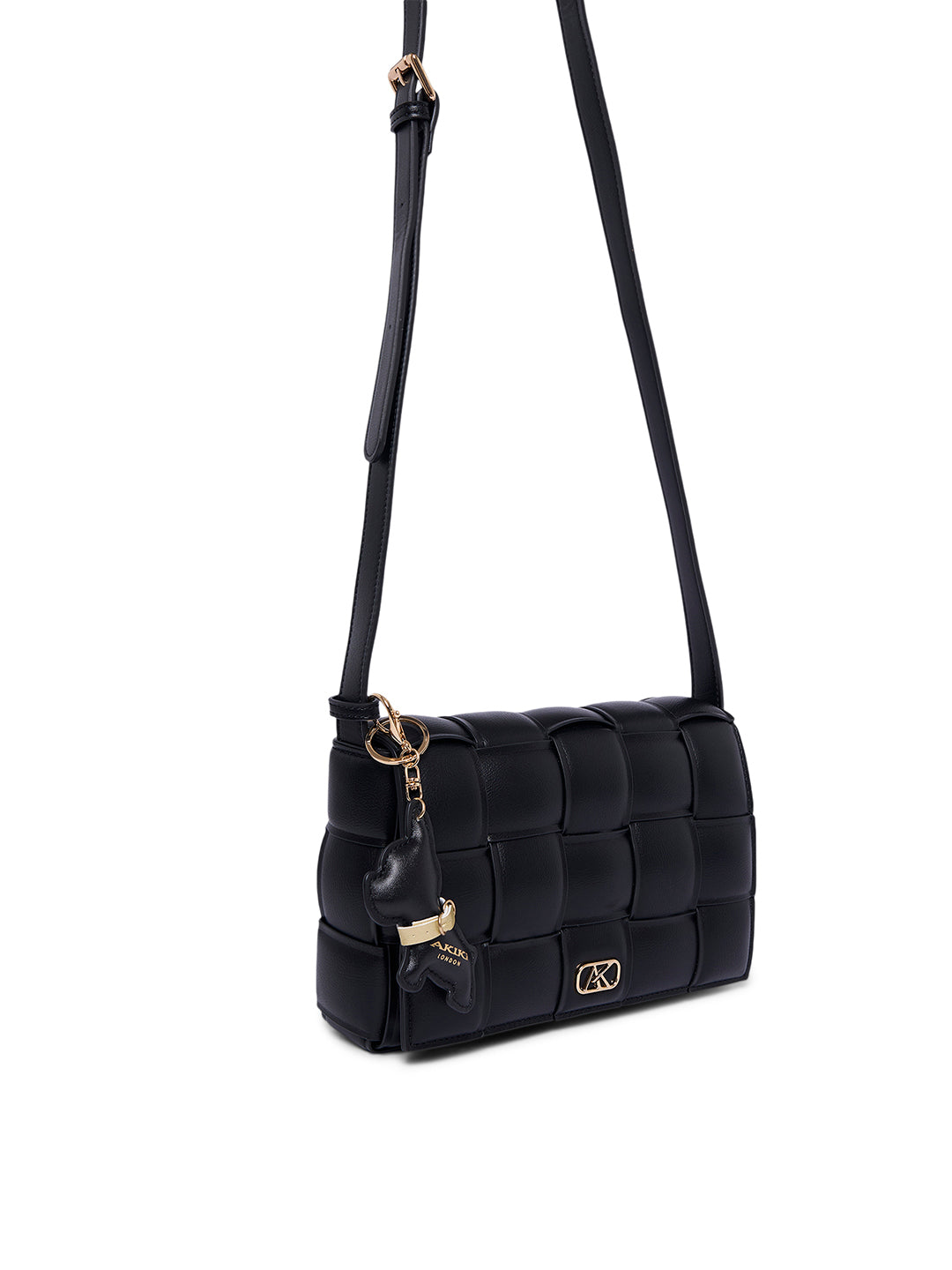Ealing 24 Small Flap Sling Bag Black