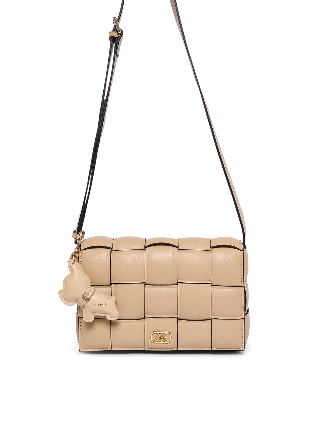 Ealing 24 Small Flap Sling Bag Beige