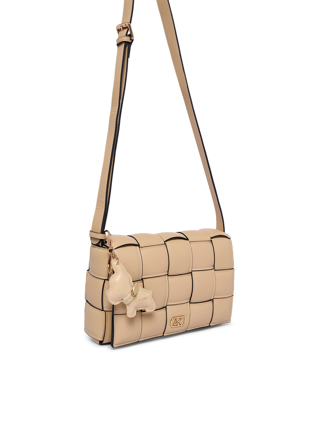 Ealing 24 Small Flap Sling Bag Beige