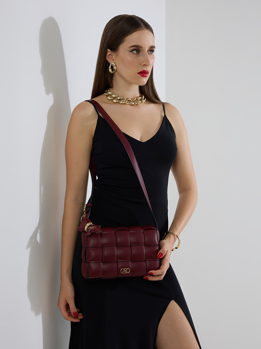 Ealing 24 Small Flap Sling Bag Wine
