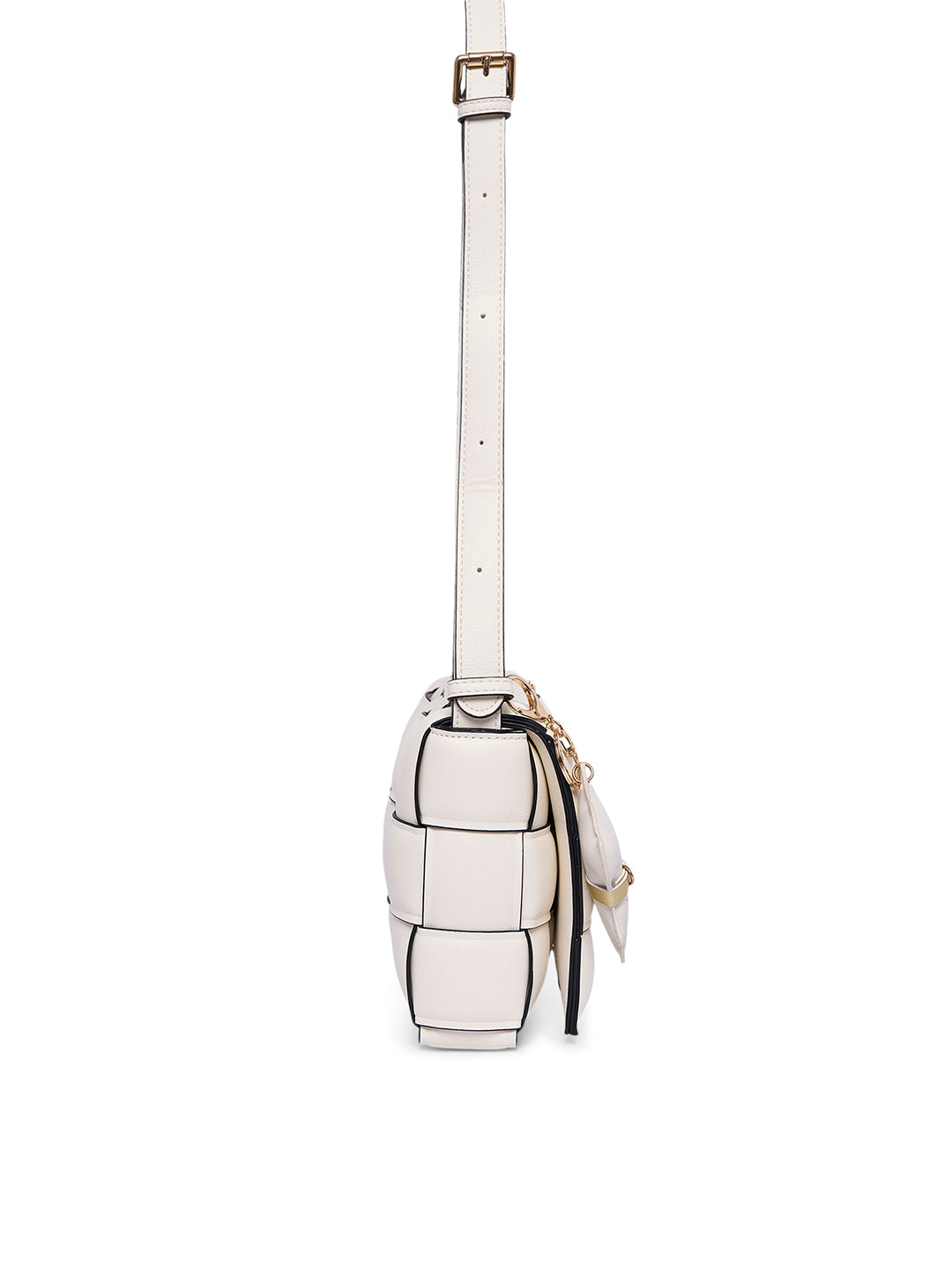Ealing 24 Small Flap Sling Bag Off White