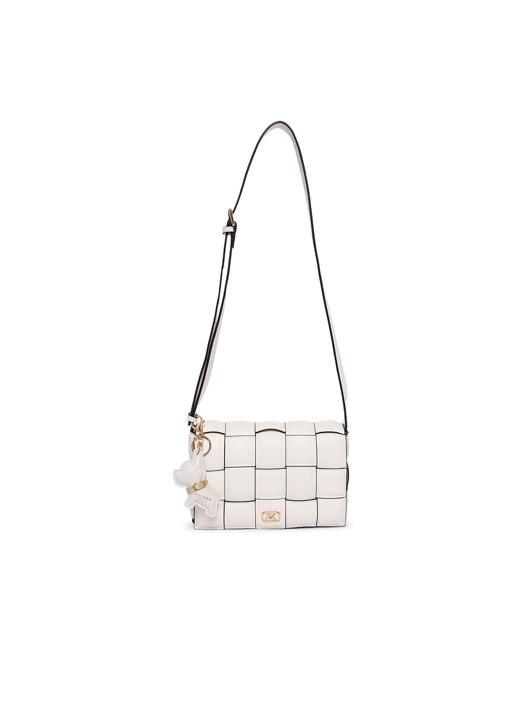 Ealing 24 Small Flap Sling Bag Off White