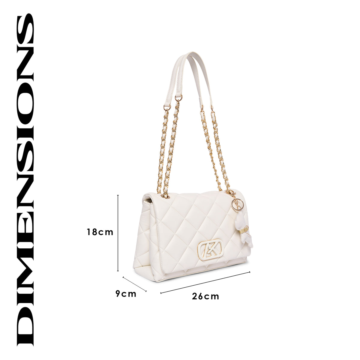 Danson 26 Small Flap Sling Bag Off White