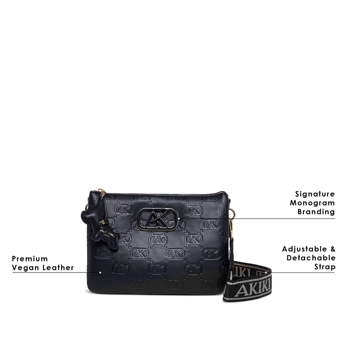 Purely 25 Medium Sling Bag Black