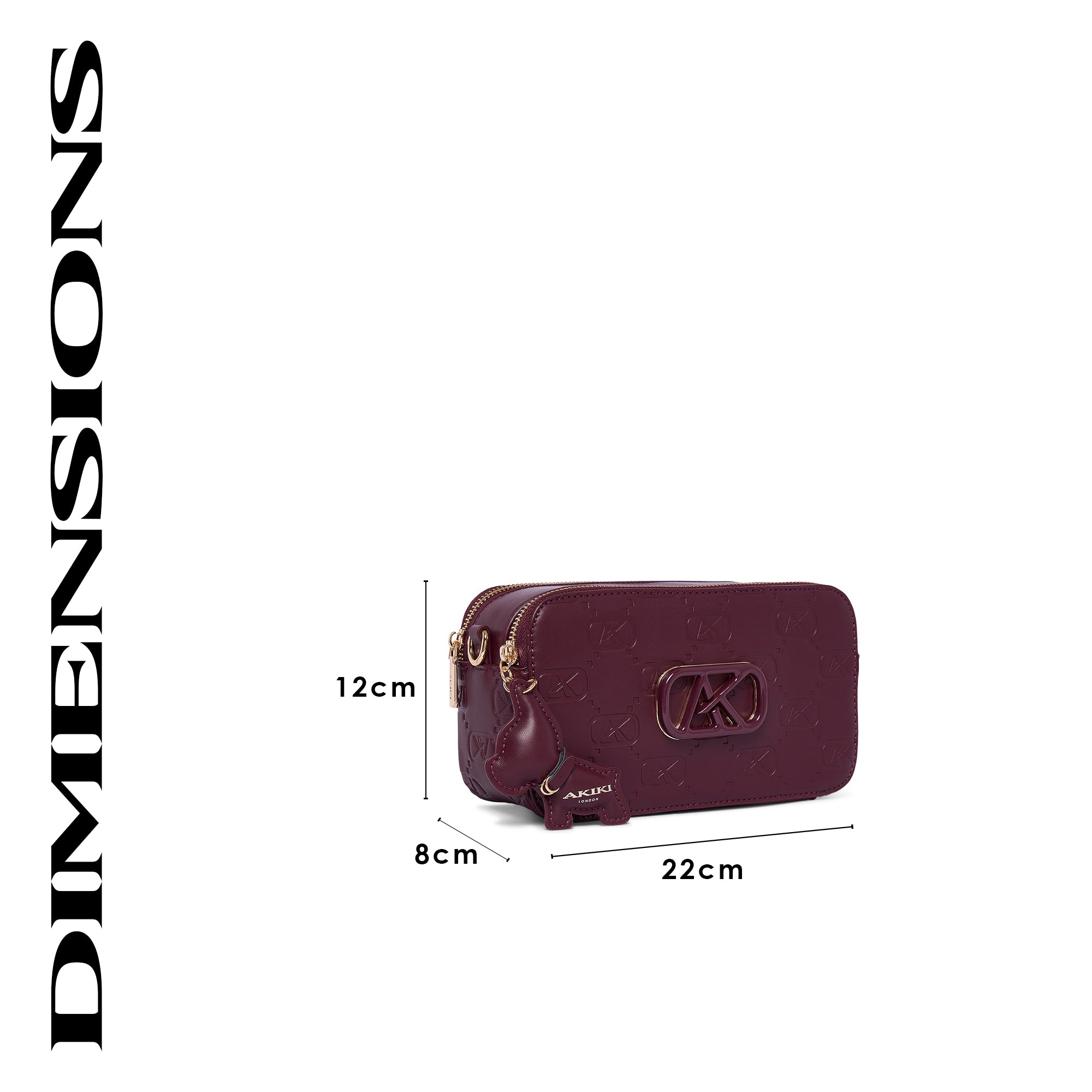 Kew 22 Box Small Sling Bag Maroon