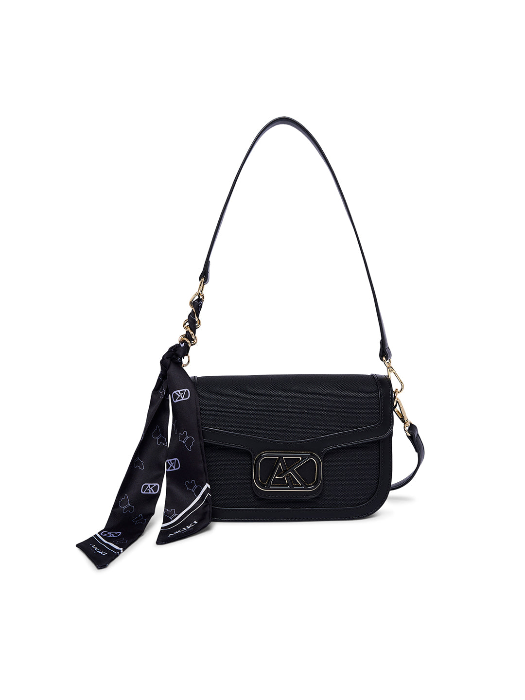 Kilburn 21 Flap Medium Sling Bag Black