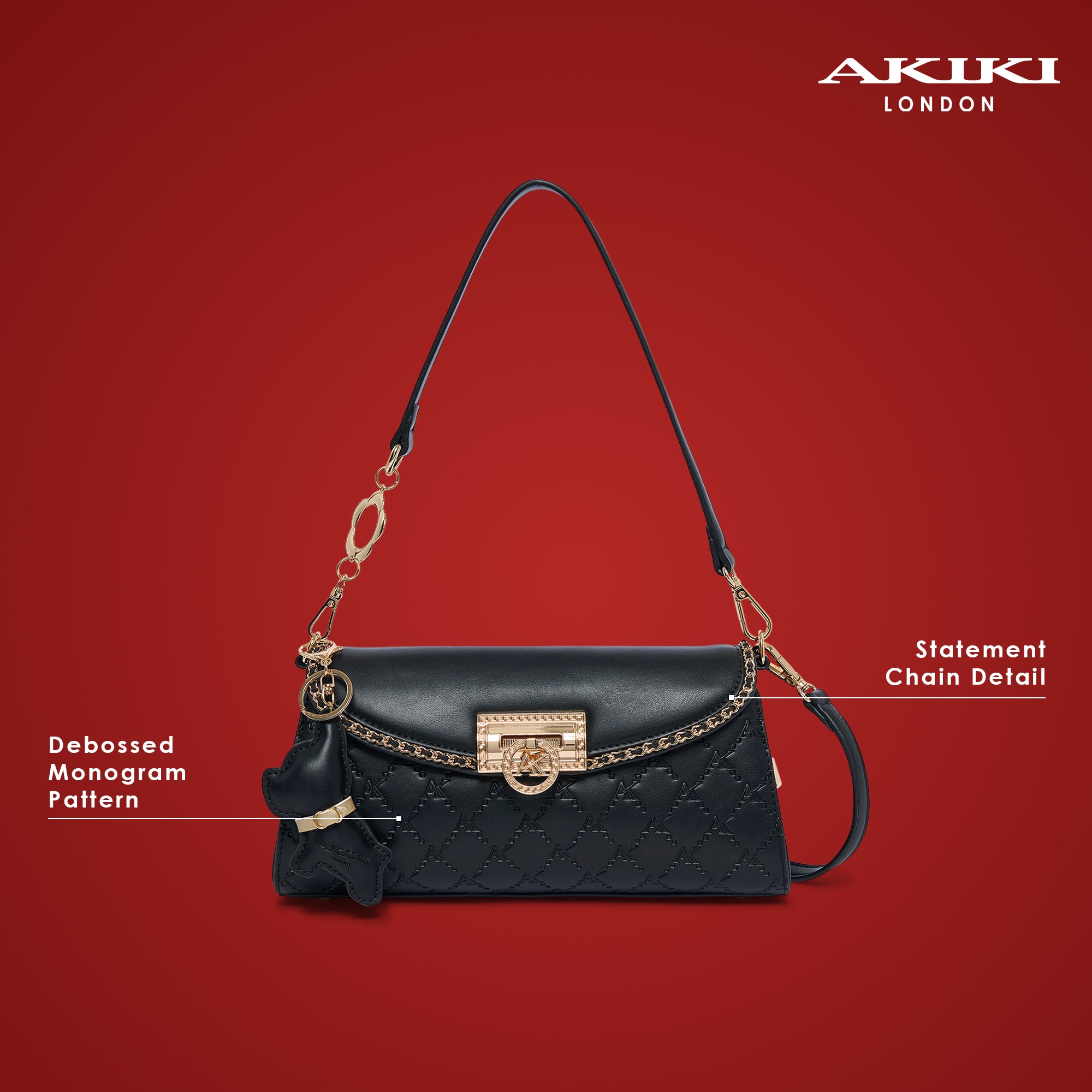 Harold 28 Flap Small Sling Bag Black