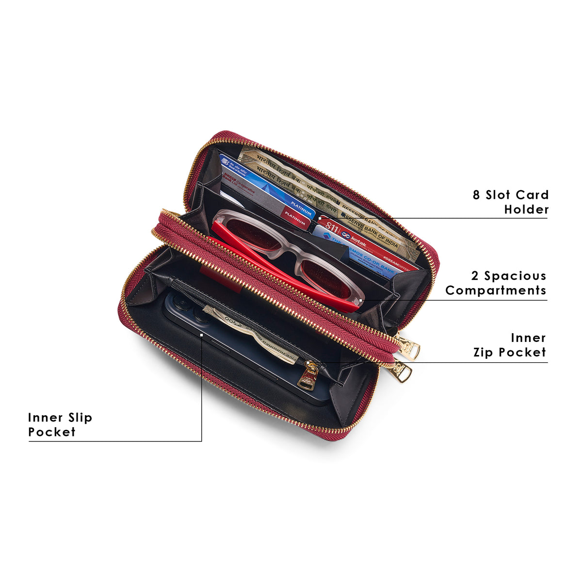 Wellsbury 2C 19 Za Large Wallet Red