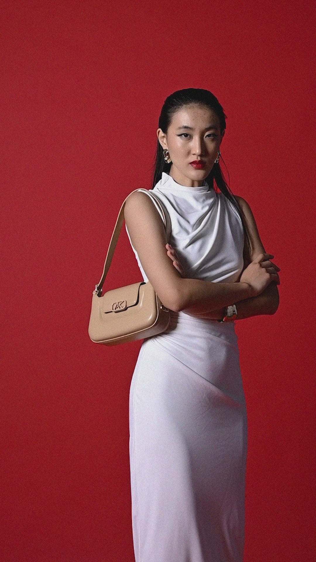 Soho Flap Small Hobo Bag Beige