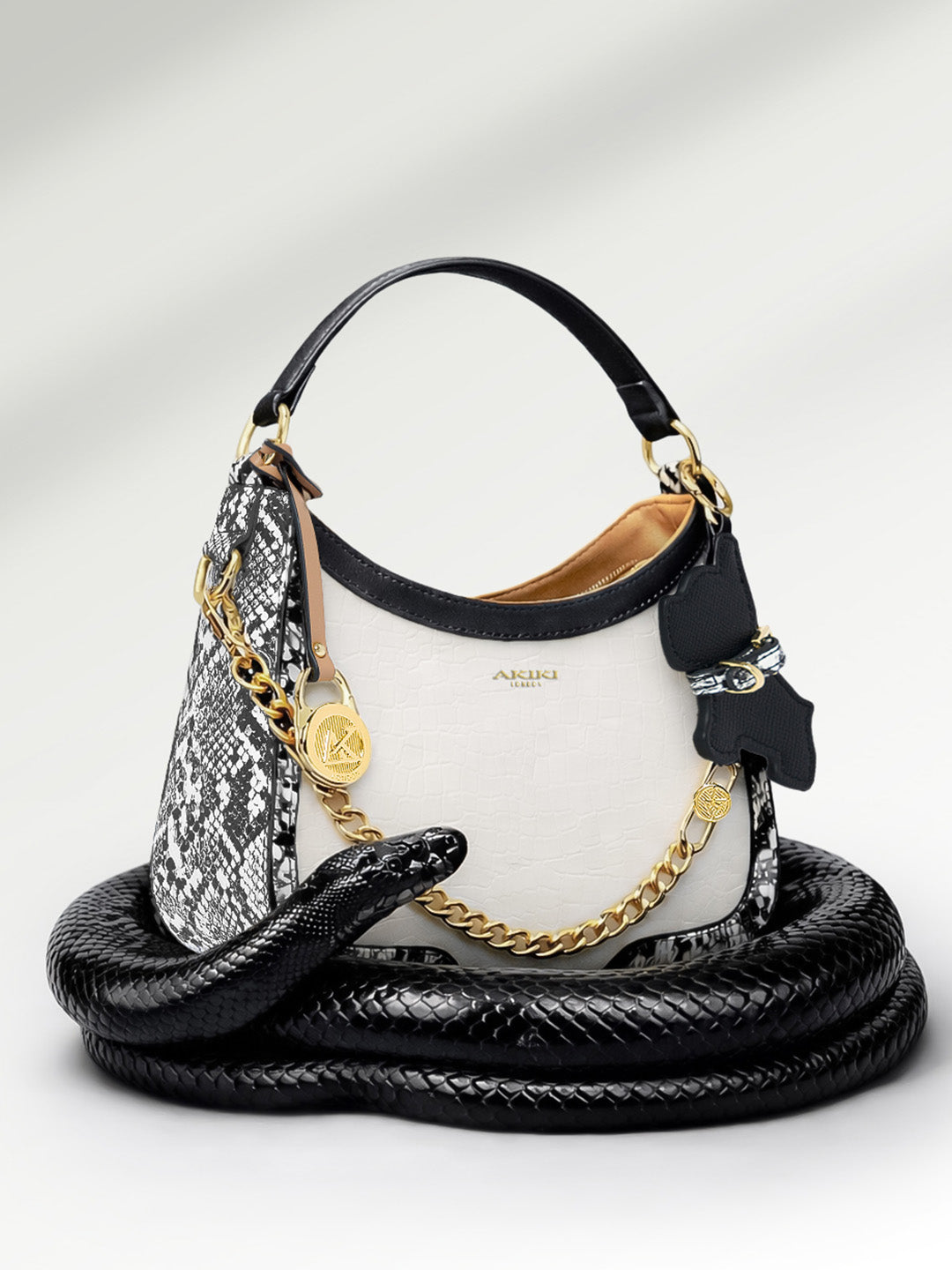Brixton 25 Hobo Small Handbag White