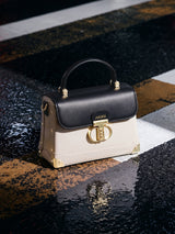 Westminster Small Satchel Bag White/Black