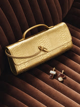Derby Medium Gold Clutch