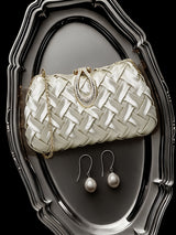 Suton Small Silver Clutch