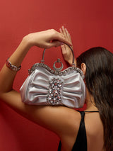 Kingston Small Frame Clutch Silver
