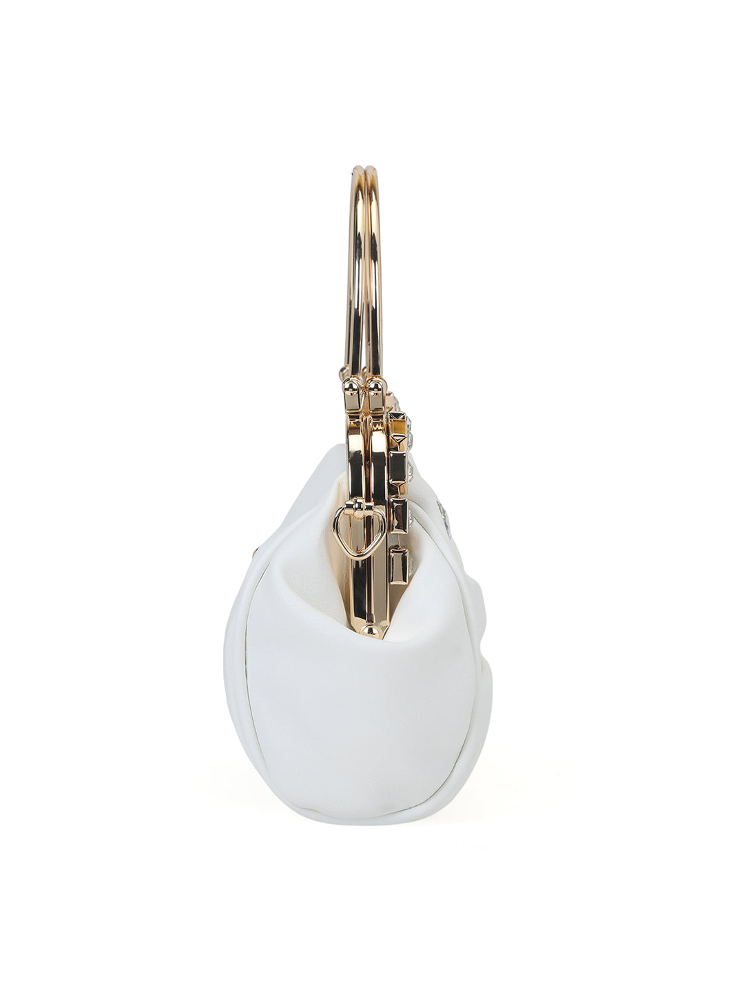 Kingston Small Frame Clutch White