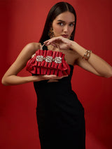 Richmond Small Handle Clutch Red