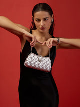 Suton Small Flap Clutch Silver