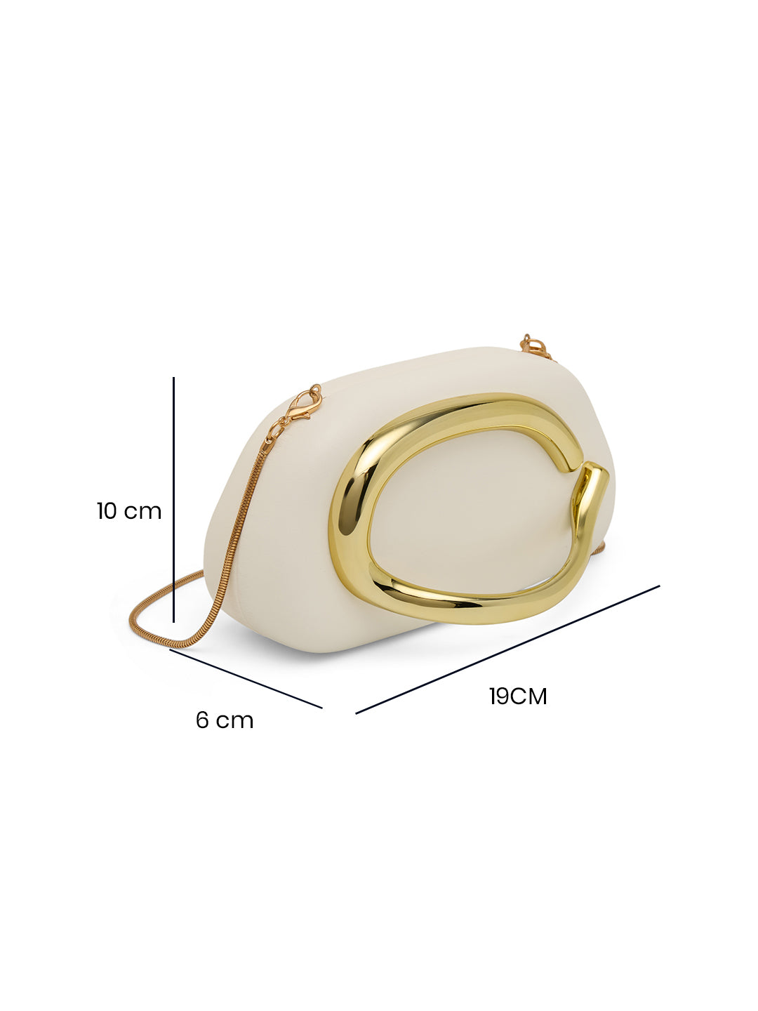 Devon Frame Clutch For Smallstylish Metal Handledetachable Chain Sling Bag