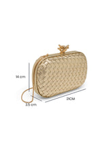Durham Frame Clutch For Smallstylish Knot Lockdetachable Chain Sling Bag