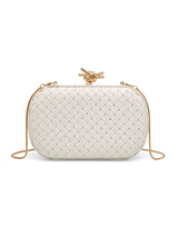 Durham Frame Clutch For Smallstylish Knot Lockdetachable Chain Sling Bag