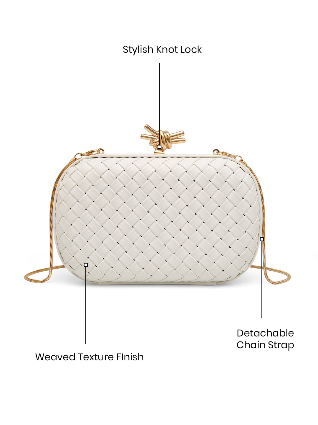 Durham Small Off White Clutch
